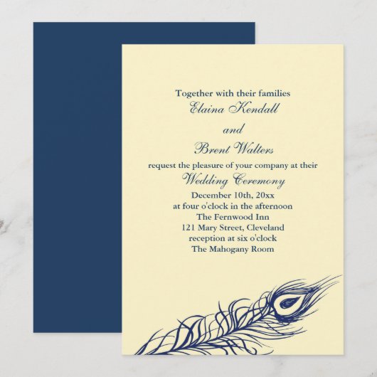 Shake your Tail Feathers Wedding Invite 2 Kaart (Voorkant / Achterkant)