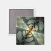 Shaken Green Abstract Design Magneet (Voorkant / Achterkant)