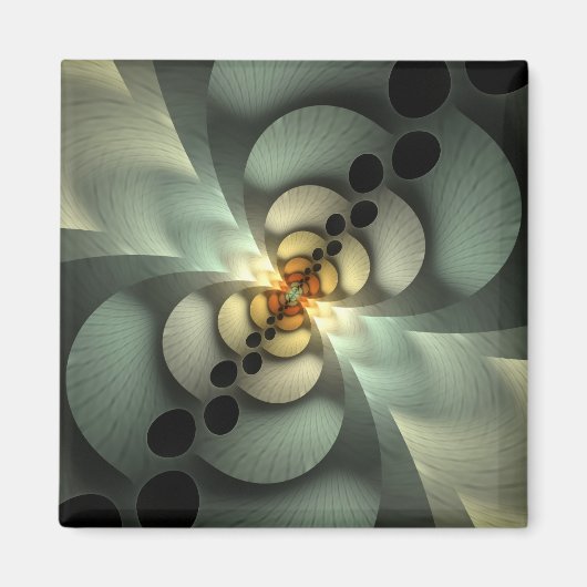 Shaken Green Abstract Design Magneet (Voorkant)