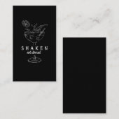 Shaken Martinis Drink Alcohol Funny Bartender Visitekaartje (Voorkant / Achterkant)