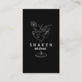 Shaken Martinis Drink Alcohol Funny Bartender Visitekaartje (Voorkant)