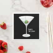 Shaken Not Stirred Vodka Martini Cocktail Drink Servet (Insitu)