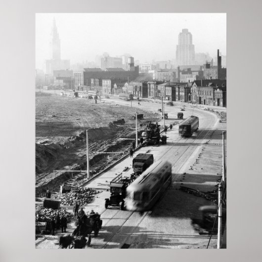 Shaker Heights Street Cars, 1927 Poster (Voorkant)