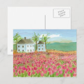 Shaker House Tulips Fields ontroerende aankondigin Briefkaart (Voorkant / Achterkant)