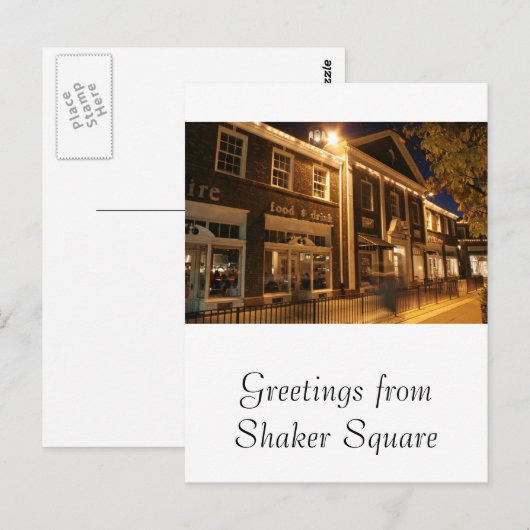 Shaker Square bij nacht - 1 Briefkaart (Voorkant / Achterkant)