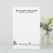 Shaker Square Briefpapier (Staand voorkant)