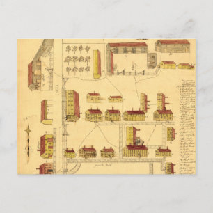SHAKER VILLAGE MAP, 1849 BRIEFKAART