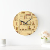 SHAKER VILLAGE MAP, 1849 GROTE KLOK (Huis)