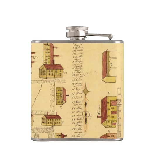 SHAKER VILLAGE MAP, 1849 HEUPFLES (Achterkant)