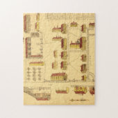 SHAKER VILLAGE MAP, 1849 LEGPUZZEL (Verticaal)