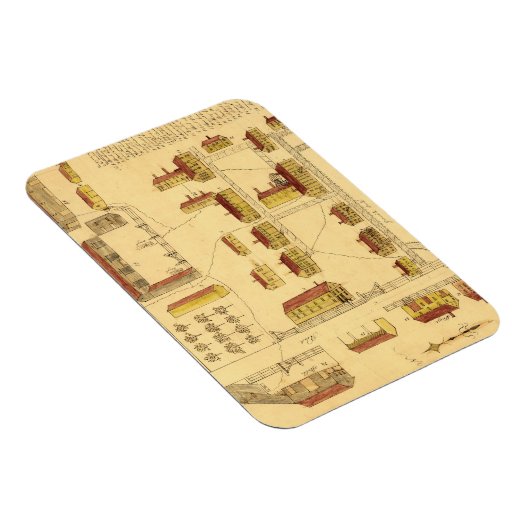 SHAKER VILLAGE MAP, 1849 MAGNEET (Rechterzijde)