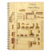 SHAKER VILLAGE MAP, 1849 NOTITIEBOEK (Voorkant)