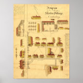 SHAKER VILLAGE MAP, 1849 POSTER (Voorkant)