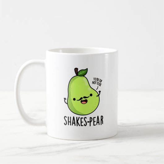 Shakes-pear Funny Pear Fruit Pun Koffiemok (Links)