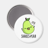 Shakes-pear Funny Pear Fruit Pun Magneet (Voorkant / Achterkant)