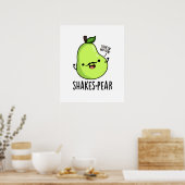 Shakes-pear Funny Pear Fruit Pun Poster (Keuken)