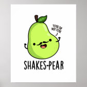 Shakes-pear Funny Pear Fruit Pun Poster (Voorkant)