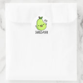 Shakes-pear Funny Pear Fruit Pun Ronde Sticker (Tas)