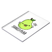 Shakes-pear Grappige Peer Fruit Woordspeling  Notitieboek (Linkerzijde)