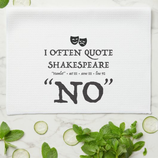 Shakespear "NO" Kitchen Towel Theedoek (Gevouwen)