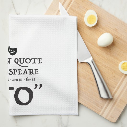 Shakespear "NO" Kitchen Towel Theedoek (Quarter Fold)