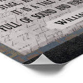 Shakespeare 12 x 12 — Kunstdruk — quote Poster (Hoek)