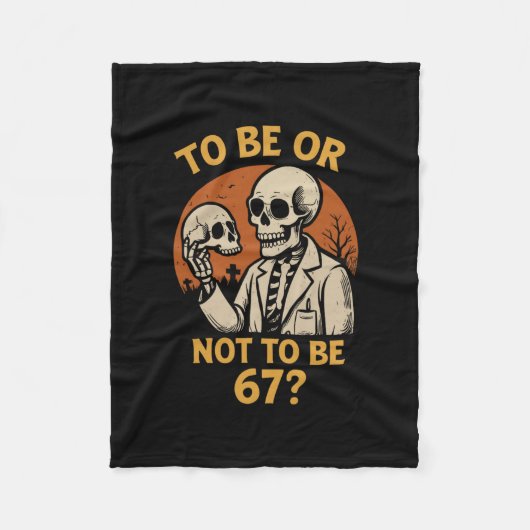 Shakespeare 67 Meme Funny Skeleton Nerd Halloween  Fleece Deken (Voorkant)
