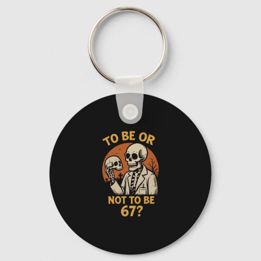 Shakespeare 67 Meme Grappig Skelet Nerdy Halloween Sleutelhanger (Voorkant)
