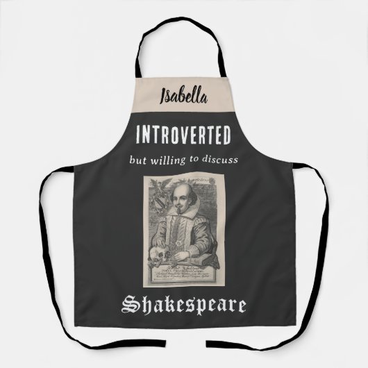 Shakespeare Afbeelding Funny Personalized Introver Schort (Voorkant)