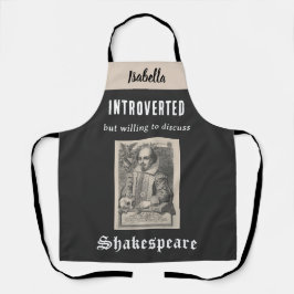 Shakespeare Afbeelding Grappig Gepersonaliseerd In Schort