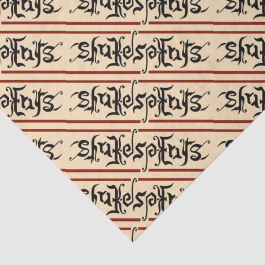 Shakespeare Ambigram Tissue Paper Tissuepapier (Detail)