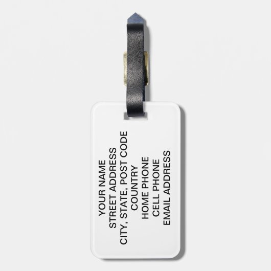 Shakespeare Bagagelabel - Pas het aan! (Achterkant verticaal)