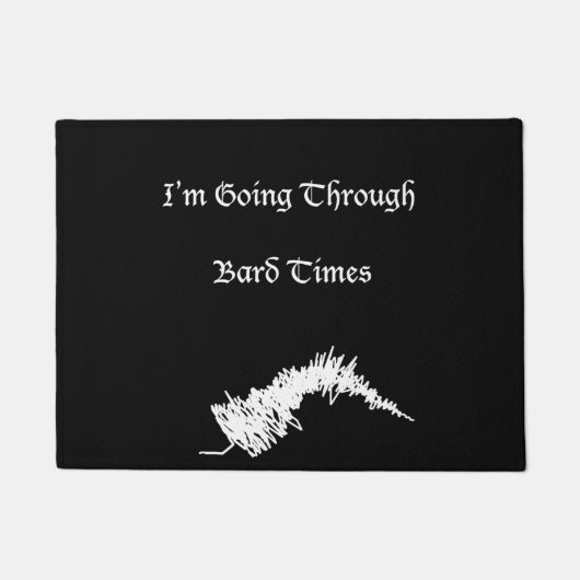 Shakespeare "Bard Times" Grappige Slogan Door Mat (Voorkant)