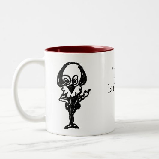 Shakespeare belediging - tweekleurige koffiemok (Links)