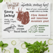 Shakespeare beledigt grappige boekenliefhebber theedoek (Gevouwen)