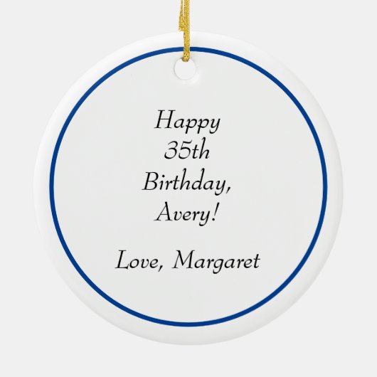 Shakespeare Birthday Keepomwille Happiness Quote Keramisch Ornament (Achterkant)