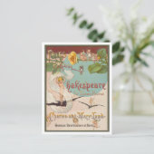  Shakespeare Boek Hoesje Briefkaart (Staand voorkant)