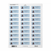 Shakespeare Bookish Elegant Blue Return Adres Etiket (Full Sheet)