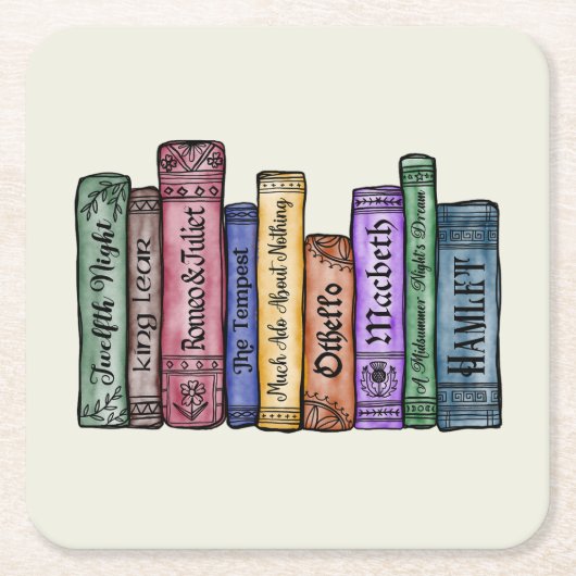 Shakespeare Books No.1 Kartonnen Onderzetters (Voorkant)