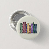 Shakespeare Books No.1 Ronde Button 3,2 Cm (Voorkant /achterkant)