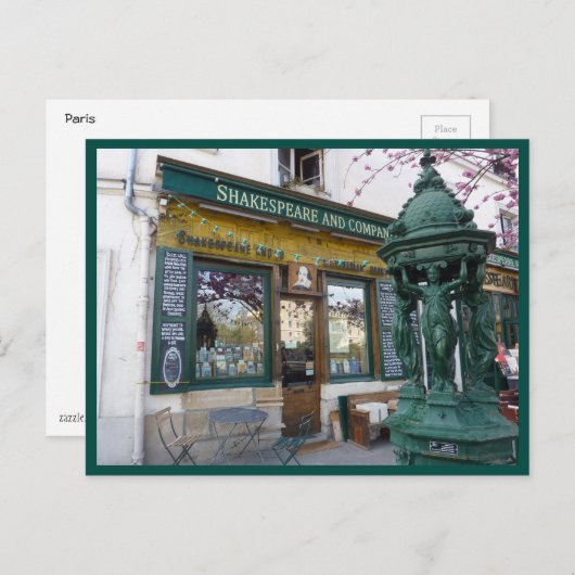 Shakespeare Bookstore (Parijs) Briefkaart (Voorkant / Achterkant)