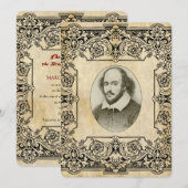 Shakespeare bruiloft uitnodiging (Voorkant / Achterkant)