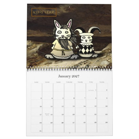 Shakespeare Bunnies Calendar 2011 Kalender (Jan 2027)