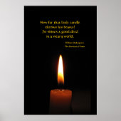 Shakespeare Candle Flame Quotting Poster (Voorkant)