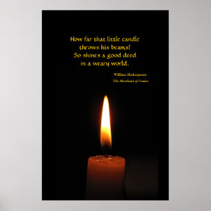 Shakespeare Candle Flame Quotting Poster