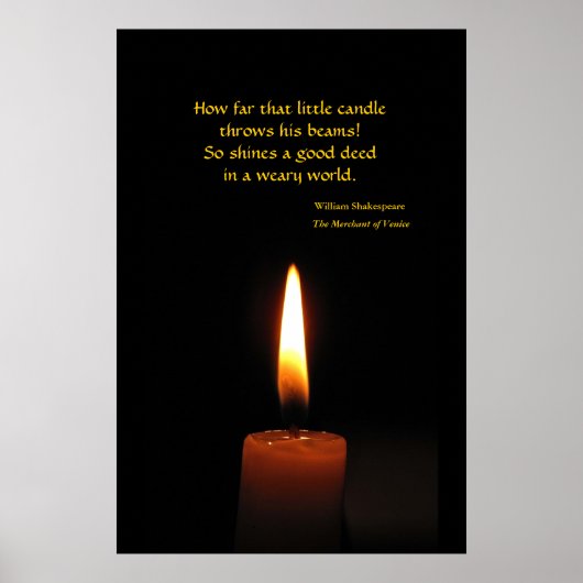 Shakespeare Candle Flame Quotting Poster (Voorkant)