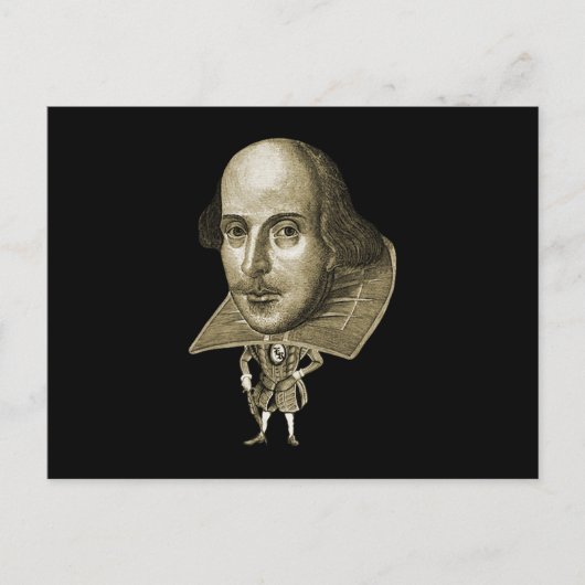 Shakespeare Caricature Briefkaart (Voorkant)