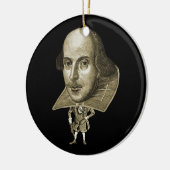 Shakespeare Caricature Keramisch Ornament (Links)