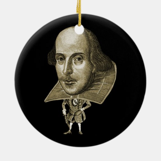 Shakespeare Caricature Keramisch Ornament (Achterkant)