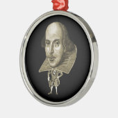 Shakespeare Caricature Metalen Ornament (Links)